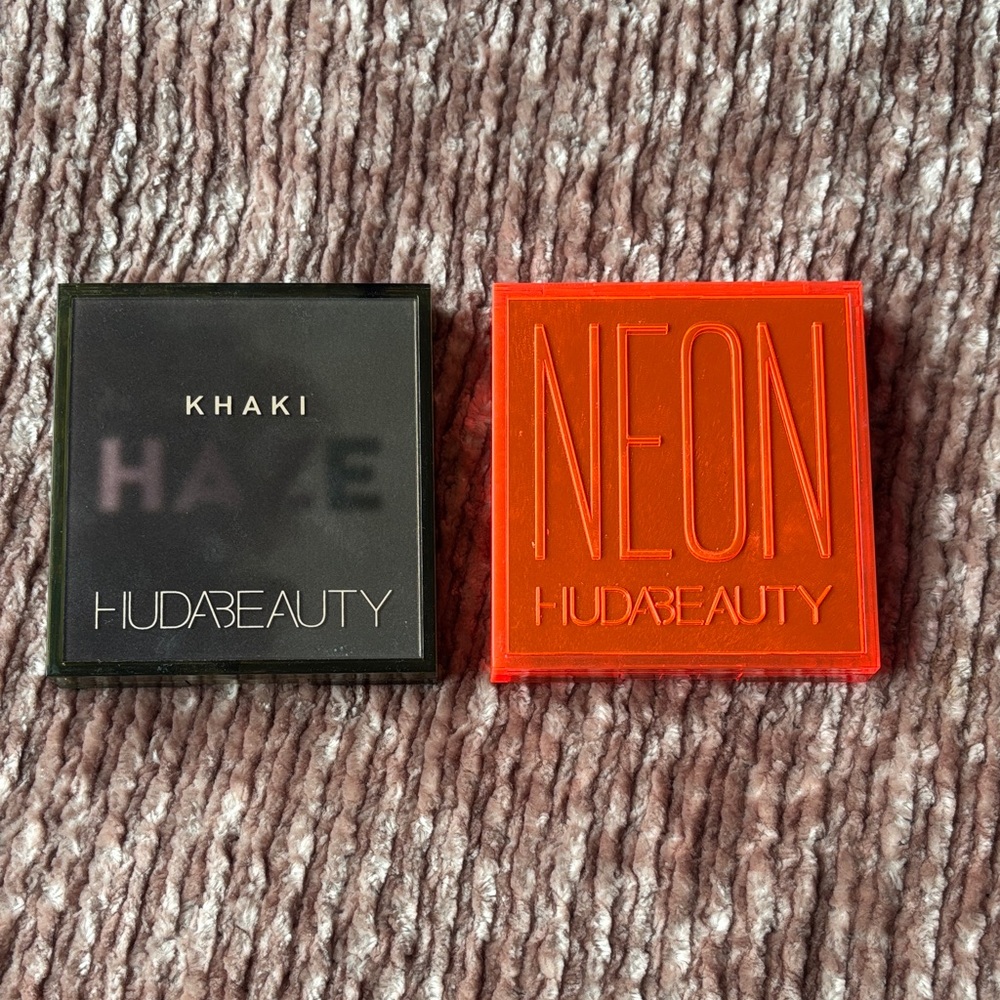 HUDA BEAUTY Khaki Haze and Neon Eyeshadow Palettes